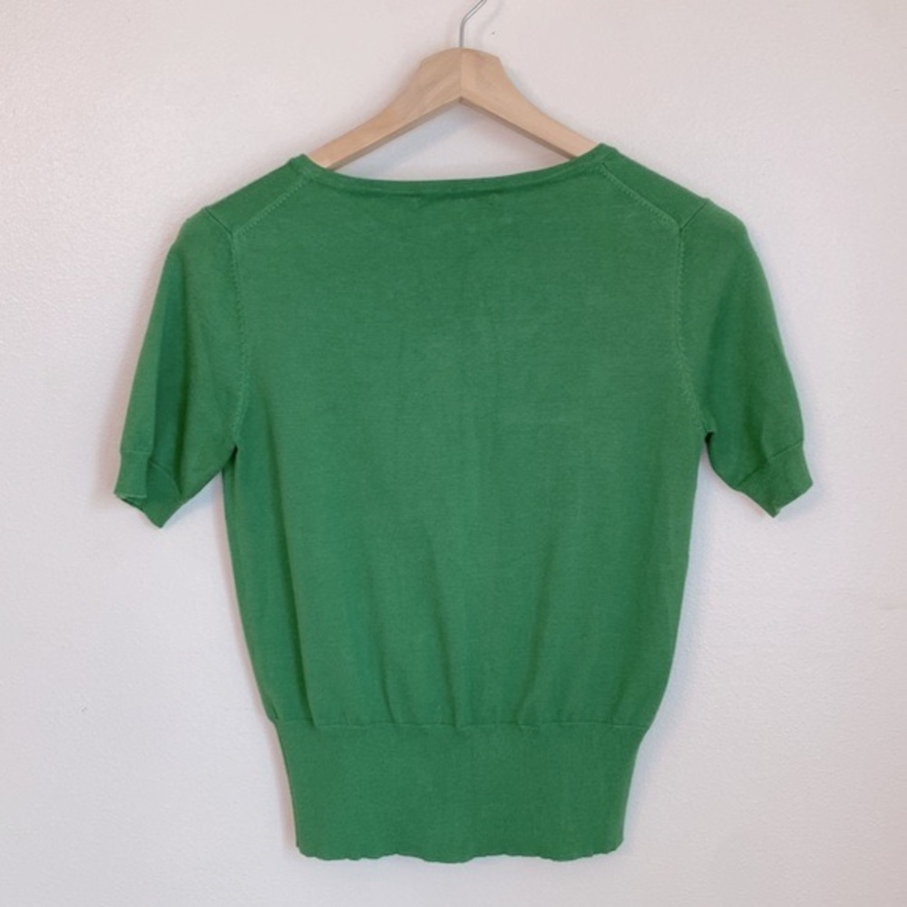 Grace Elements | Fitted Green Cardigan w|jewel Buttons - Picture 5 of 7